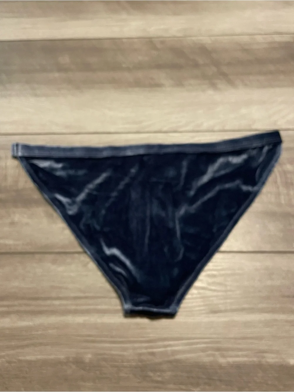 Navy Blue Velvet Bikini Set Size Medium